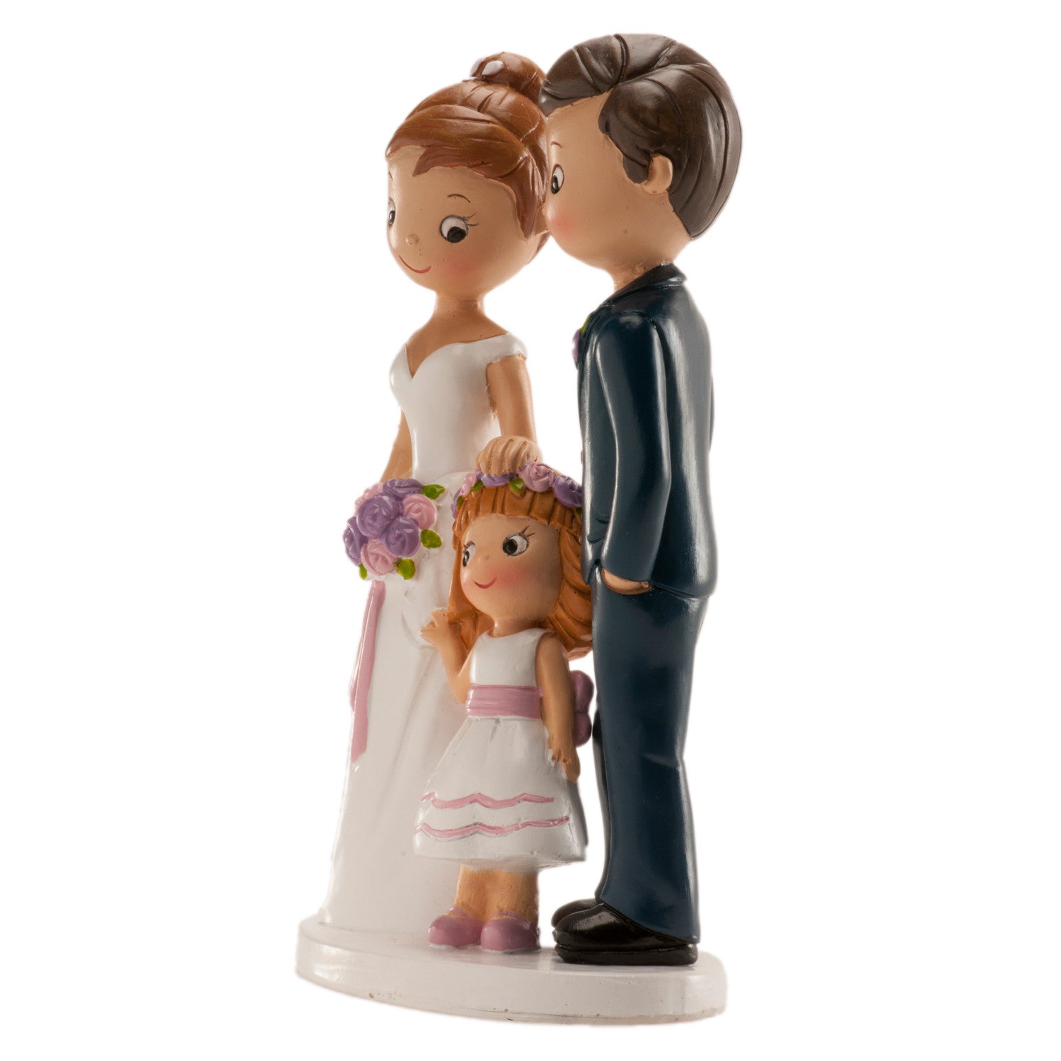 Pareja Boda con Niña - 16 cm