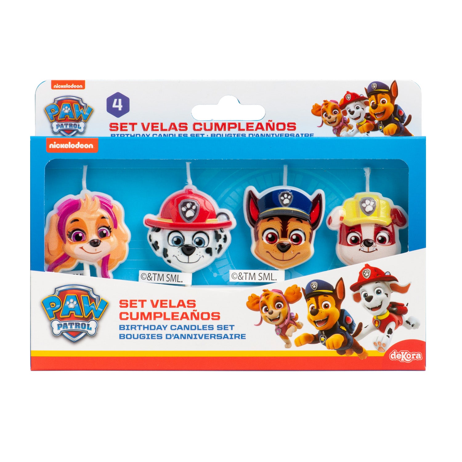 Velas Patrulla Canina 4 uds.